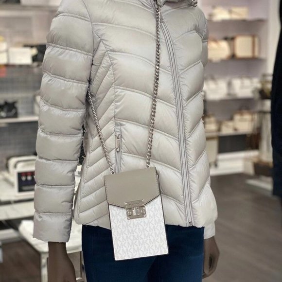 MK ROSE SM Phone Crossbody Leather Bag White - Picture 6 of 6